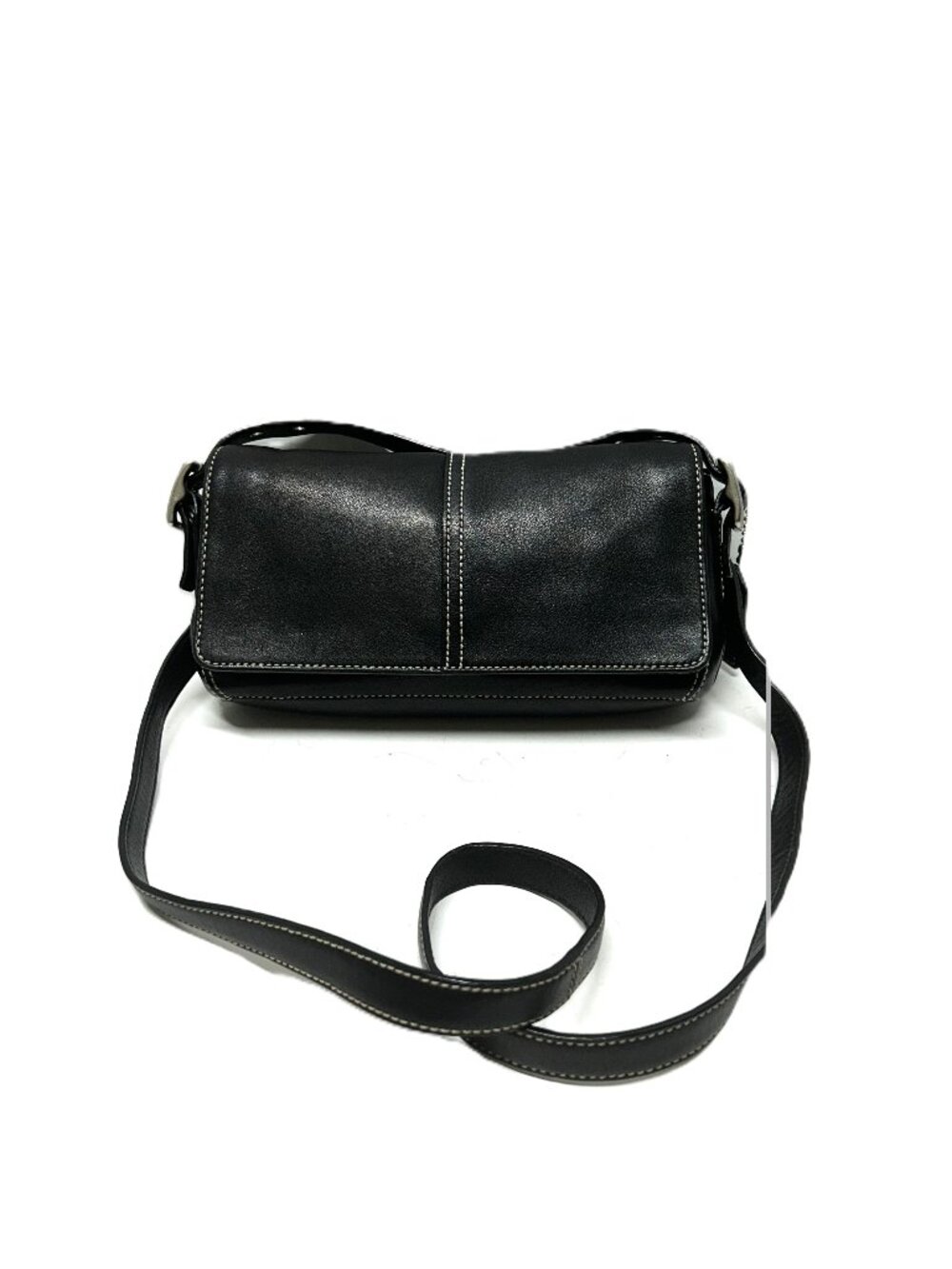 small black leather COACH Vintage crossbody